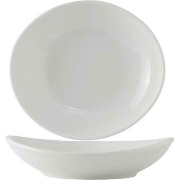 Tuxton China 30 Oz. Slant Bowl-Porcelain White - 1 Dozen BPB-300U